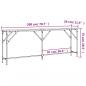 Preview: Konsolentisch Grau Sonoma 200x29x75 cm Holzwerkstoff