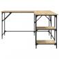 Preview: Schreibtisch Sonoma-Eiche 139x139x75 cm Holzwerkstoff