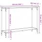 Preview: Konsolentisch Braun Eichen-Optik 101x30,5x75 cm Holzwerkstoff