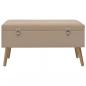 Preview: Bank mit Stauraum 80 cm Beige Samt