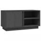 Preview: TV-Schrank Grau 80x35x40,5 cm Massivholz Kiefer