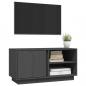 Preview: TV-Schrank Grau 80x35x40,5 cm Massivholz Kiefer