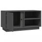 Preview: TV-Schrank Grau 80x35x40,5 cm Massivholz Kiefer