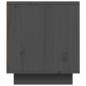 Preview: TV-Schrank Grau 80x35x40,5 cm Massivholz Kiefer