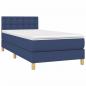 Preview: Boxspringbett mit Matratze Blau 100x200 cm Stoff