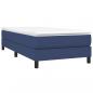 Preview: Boxspringbett mit Matratze Blau 100x200 cm Stoff