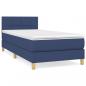 Preview: Boxspringbett mit Matratze Blau 100x200 cm Stoff