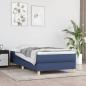 Preview: ARDEBO.de - Boxspringbett mit Matratze Blau 100x200 cm Stoff