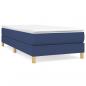 Preview: Boxspringbett mit Matratze Blau 100x200 cm Stoff