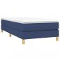 Preview: Boxspringbett mit Matratze Blau 100x200 cm Stoff