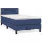 Preview: Boxspringbett mit Matratze Blau 100x200 cm Stoff