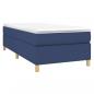 Preview: Boxspringbett mit Matratze Blau 100x200 cm Stoff