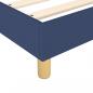 Preview: Boxspringbett mit Matratze Blau 100x200 cm Stoff