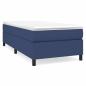 Preview: Boxspringbett mit Matratze Blau 100x200 cm Stoff