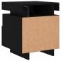 Preview: Nachttische mit LED-Leuchten 2 Stk. Schwarz 40x39x48,5 cm