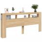 Preview: LED-Kopfteil Sonoma Eiche 220x18,5x103,5 cm Holzwerkstoff