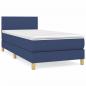 Preview: Boxspringbett mit Matratze Blau 100x200 cm Stoff