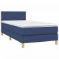 Preview: Boxspringbett mit Matratze Blau 100x200 cm Stoff