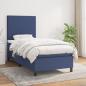 Preview: ARDEBO.de - Boxspringbett mit Matratze Blau 100x200 cm Stoff