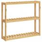 Preview: Badregal mit 3 Ablagen Wandmontage 60x15x54 cm Bambus