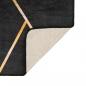 Preview: Teppich Waschbar Schwarz und Golden 160x230 cm Rutschfest