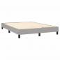 Preview: Boxspringbett mit Matratze Hellgrau 140x190 cm Stoff