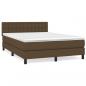 Preview: Boxspringbett mit Matratze Dunkelbraun 140x200 cm Stoff