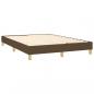 Preview: Boxspringbett mit Matratze & LED Dunkelbraun 140x190 cm Stoff