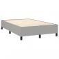 Preview: Boxspringbett mit Matratze Hellgrau 140x190 cm Stoff