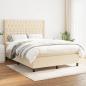 Preview: ARDEBO.de - Boxspringbett mit Matratze Creme 140x200 cm Stoff