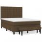 Preview: Boxspringbett mit Matratze Dunkelbraun 140x190 cm Stoff