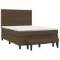 Preview: Boxspringbett mit Matratze Dunkelbraun 140x190 cm Stoff