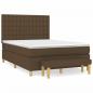 Preview: Boxspringbett mit Matratze Dunkelbraun 140x190 cm Stoff