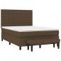 Preview: Boxspringbett mit Matratze Dunkelbraun 140x200 cm Stoff