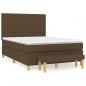 Preview: Boxspringbett mit Matratze Dunkelbraun 140x200 cm Stoff