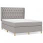 Preview: Boxspringbett mit Matratze Hellgrau 140x200 cm Stoff