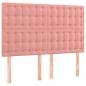 Preview: Boxspringbett mit Matratze Rosa 140x190 cm Samt