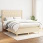 Preview: ARDEBO.de - Boxspringbett mit Matratze Creme 140x200 cm Stoff