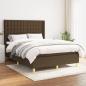 Preview: ARDEBO.de - Boxspringbett mit Matratze Dunkelbraun 140x190 cm Stoff