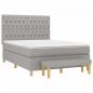 Preview: Boxspringbett mit Matratze Hellgrau 140x190 cm Stoff