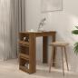 Preview: Bartisch mit Regal Braun Eiche 102x50x103,5 cm Holzwerkstoff