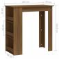 Preview: Bartisch mit Regal Braun Eiche 102x50x103,5 cm Holzwerkstoff