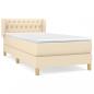 Preview: Boxspringbett mit Matratze Creme 90x200 cm Stoff