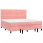 Preview: Boxspringbett mit Matratze Rosa 200x200 cm Samt