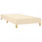 Preview: Boxspringbett mit Matratze Creme 90x200 cm Stoff