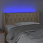 Preview: LED Kopfteil Creme 93x16x78/88 cm Stoff