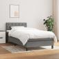 Preview: ARDEBO.de - Boxspringbett mit Matratze Dunkelgrau 80x200 cm Stoff