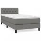 Preview: Boxspringbett mit Matratze Dunkelgrau 80x200 cm Stoff