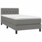 Preview: Boxspringbett mit Matratze Dunkelgrau 80x200 cm Stoff