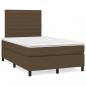 Preview: Boxspringbett mit Matratze Dunkelbraun 120x200 cm Stoff